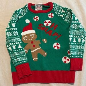 Gingerbread Christmas kids 3T sweater